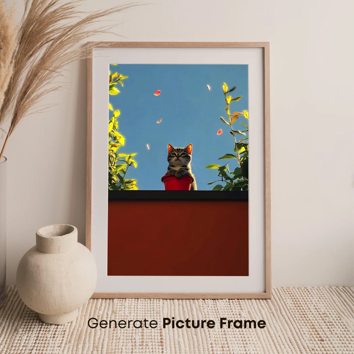 Kitty in a Pot: Whimsical Garden Dream - Image 7