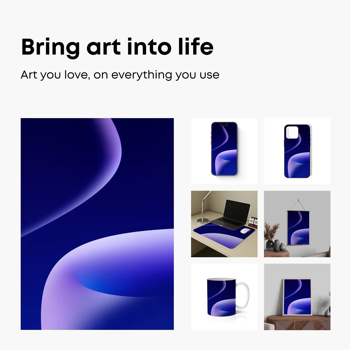 Ethereal Curves in Midnight Blue - Image 2