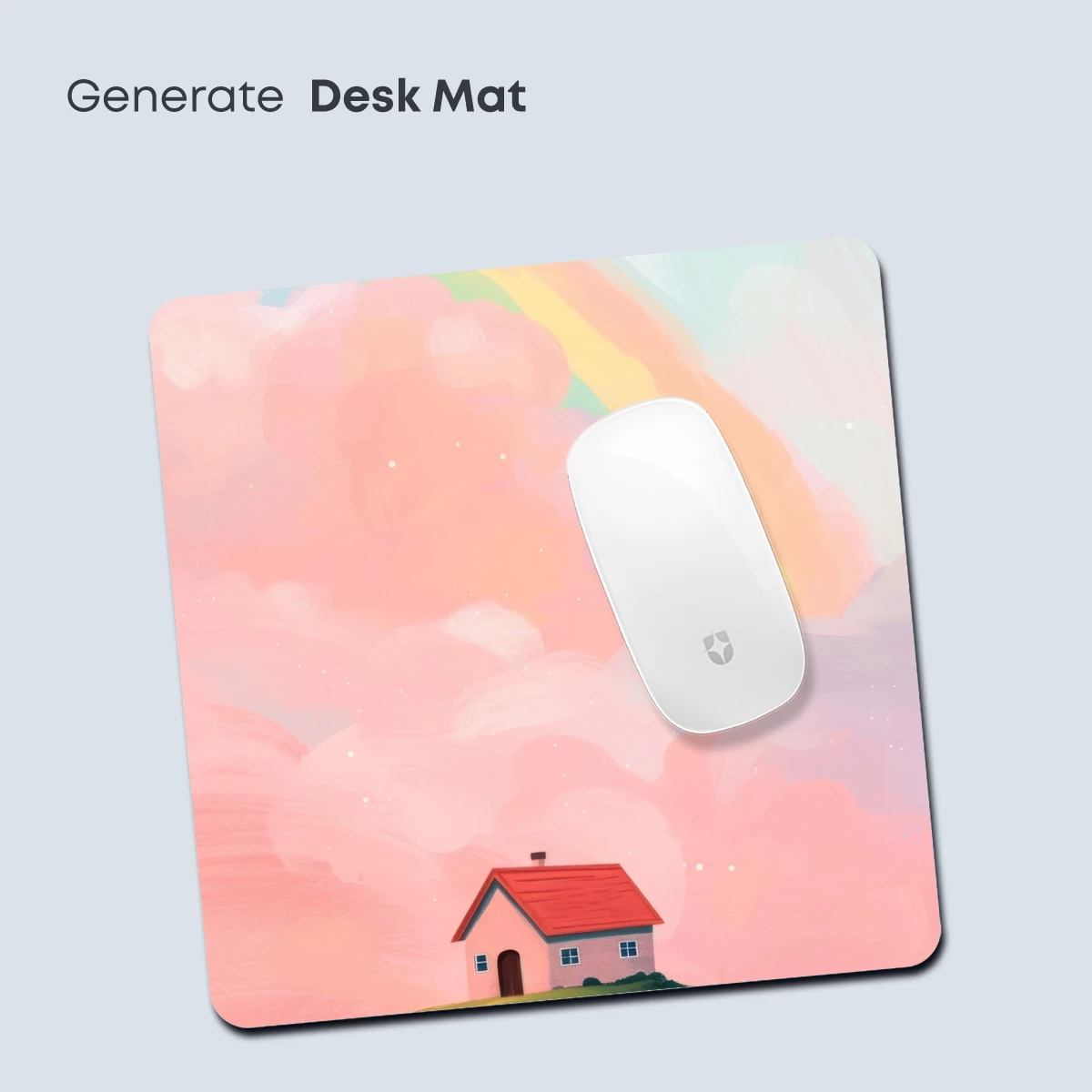 Pastel Dreamhouse Under a Rainbow Sky - Image 4