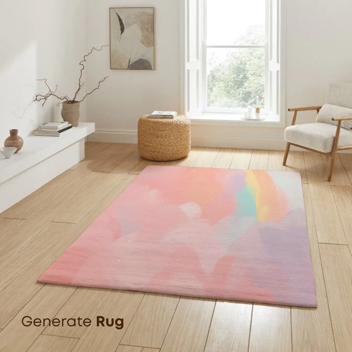 Pastel Dreamhouse Under a Rainbow Sky - Image 6