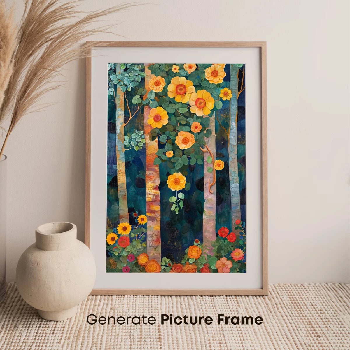 Enchanted Floral Forest: A Tapestry of Blooming Trees - Image 7