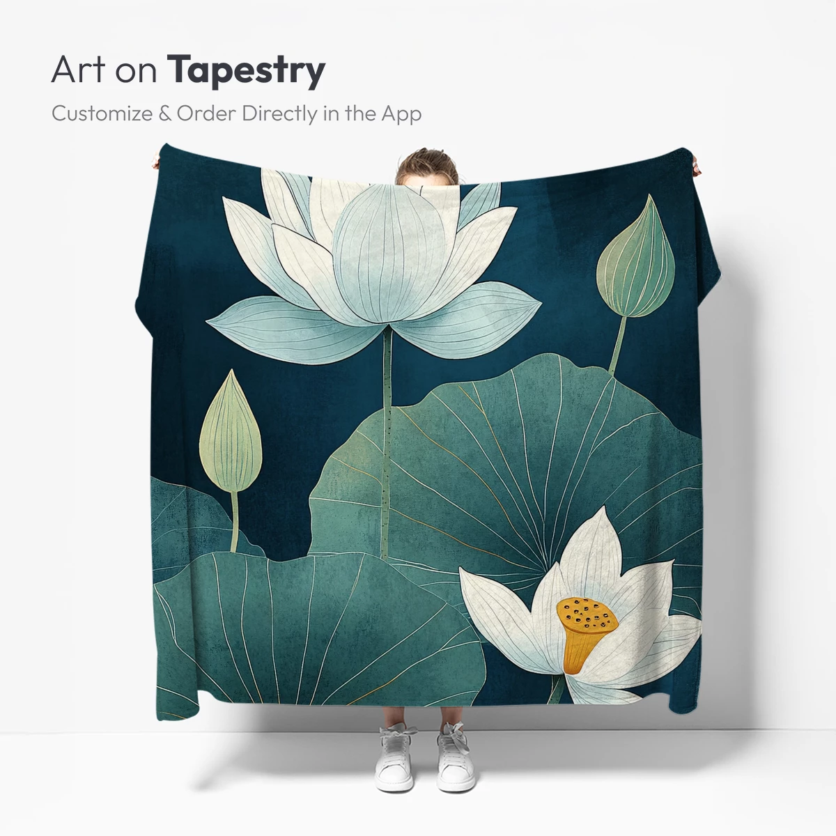 Elegant Lotus Serenity: Modern Zen Artistry - Image 5