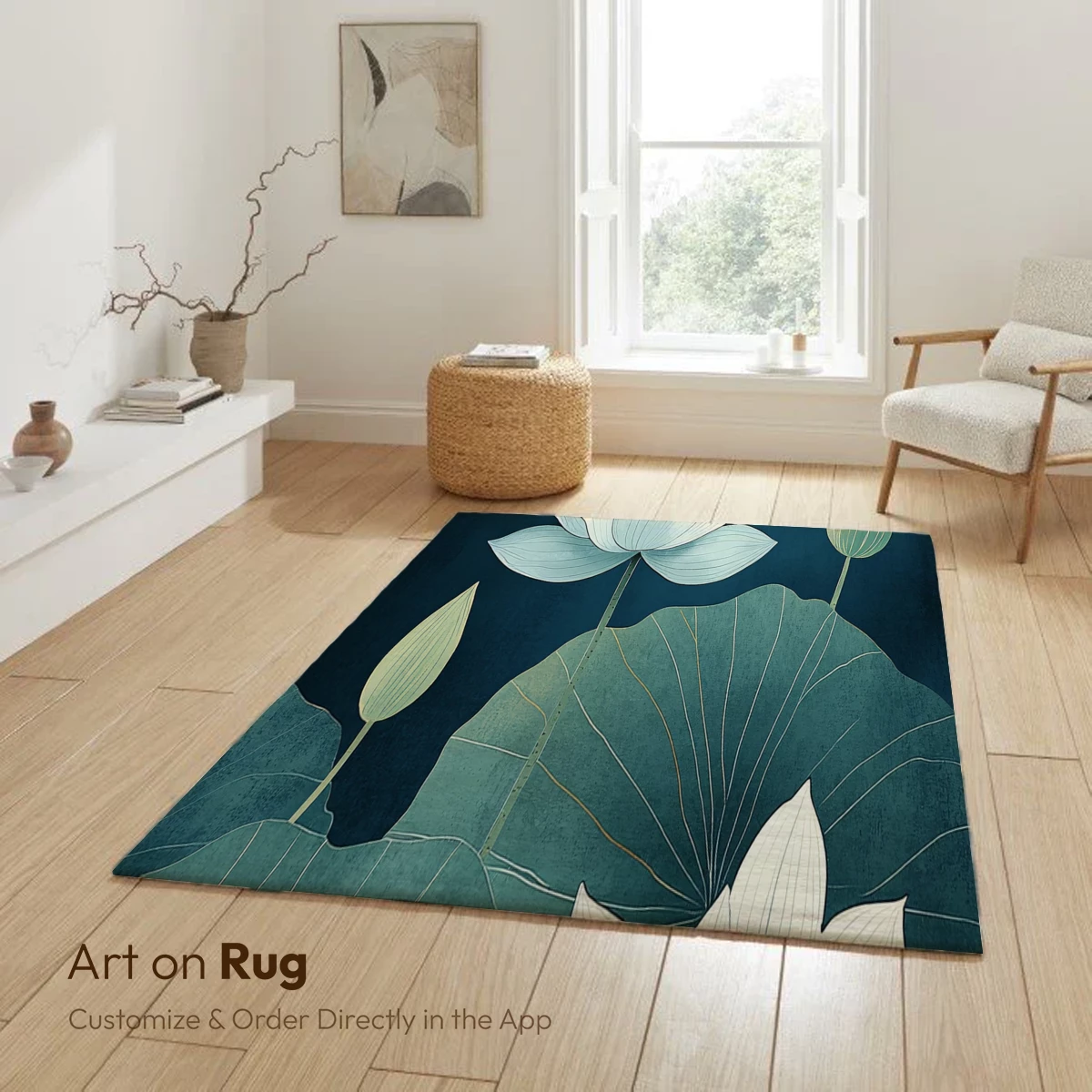 Elegant Lotus Serenity: Modern Zen Artistry - Image 6