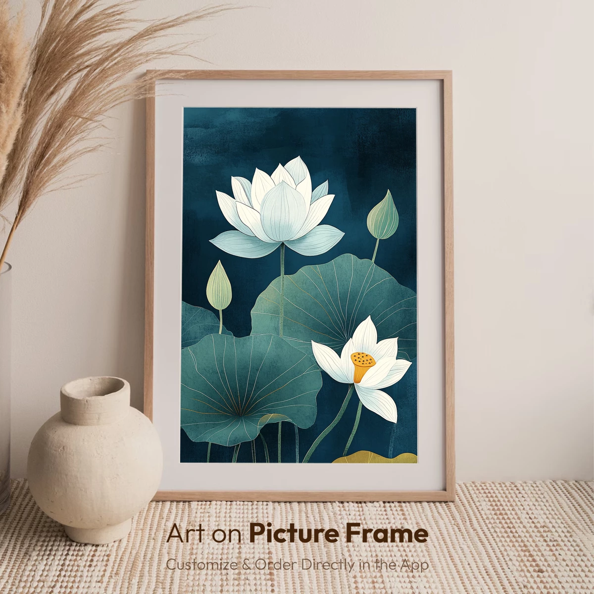 Elegant Lotus Serenity: Modern Zen Artistry - Image 7
