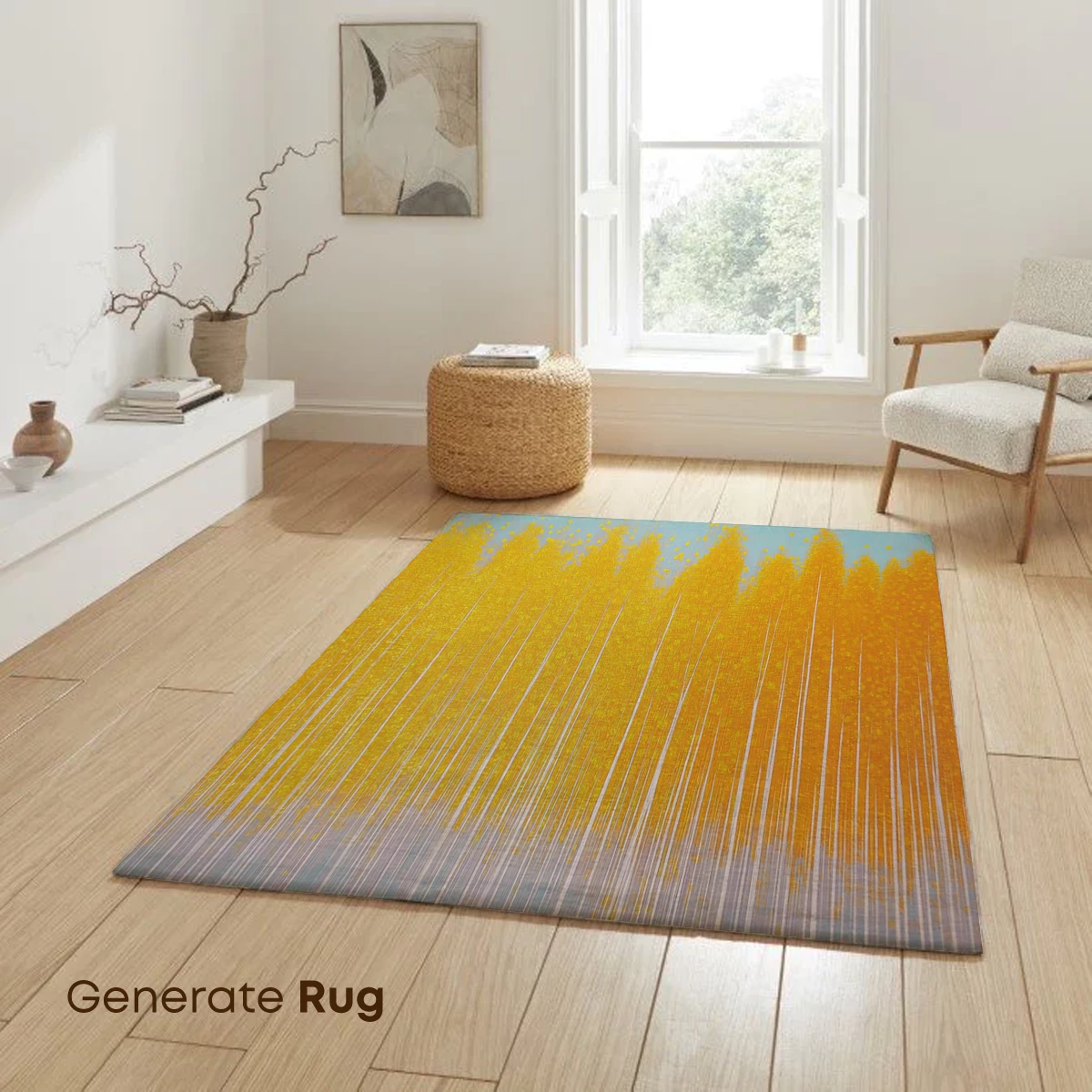 Golden Forest Whisper: Abstract Autumnal Artistry - Image 6