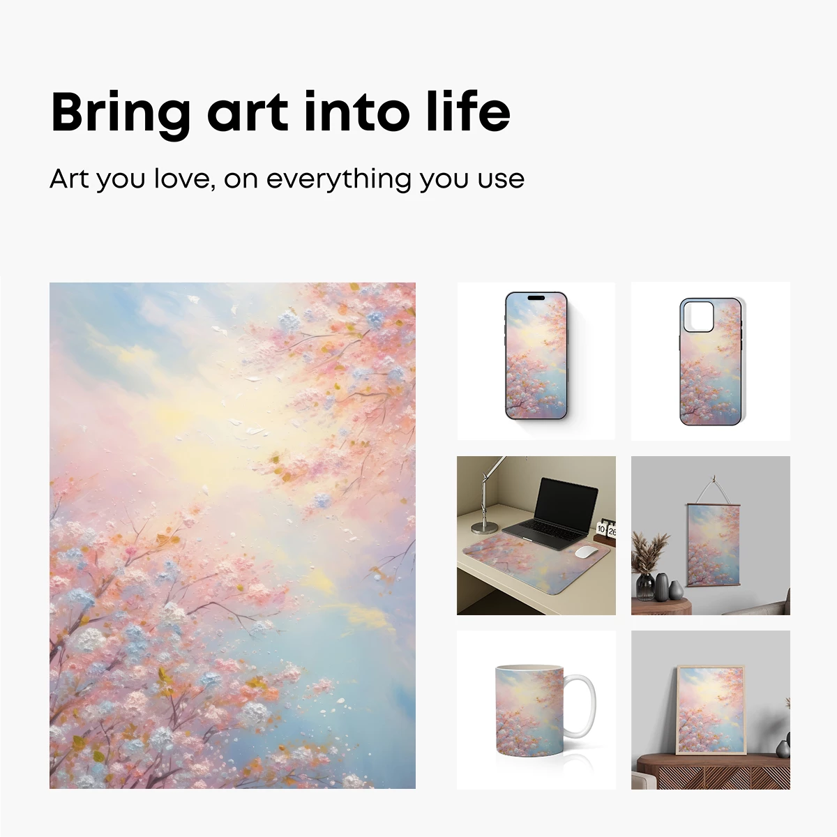 Cherry Blossom Symphony in Pastel Hues - Image 2