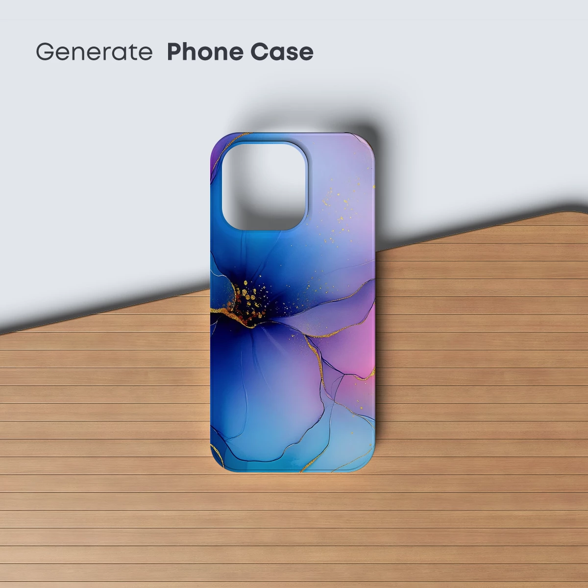 Ethereal Bloom: Blue and Pink Floral Fusion - Image 3