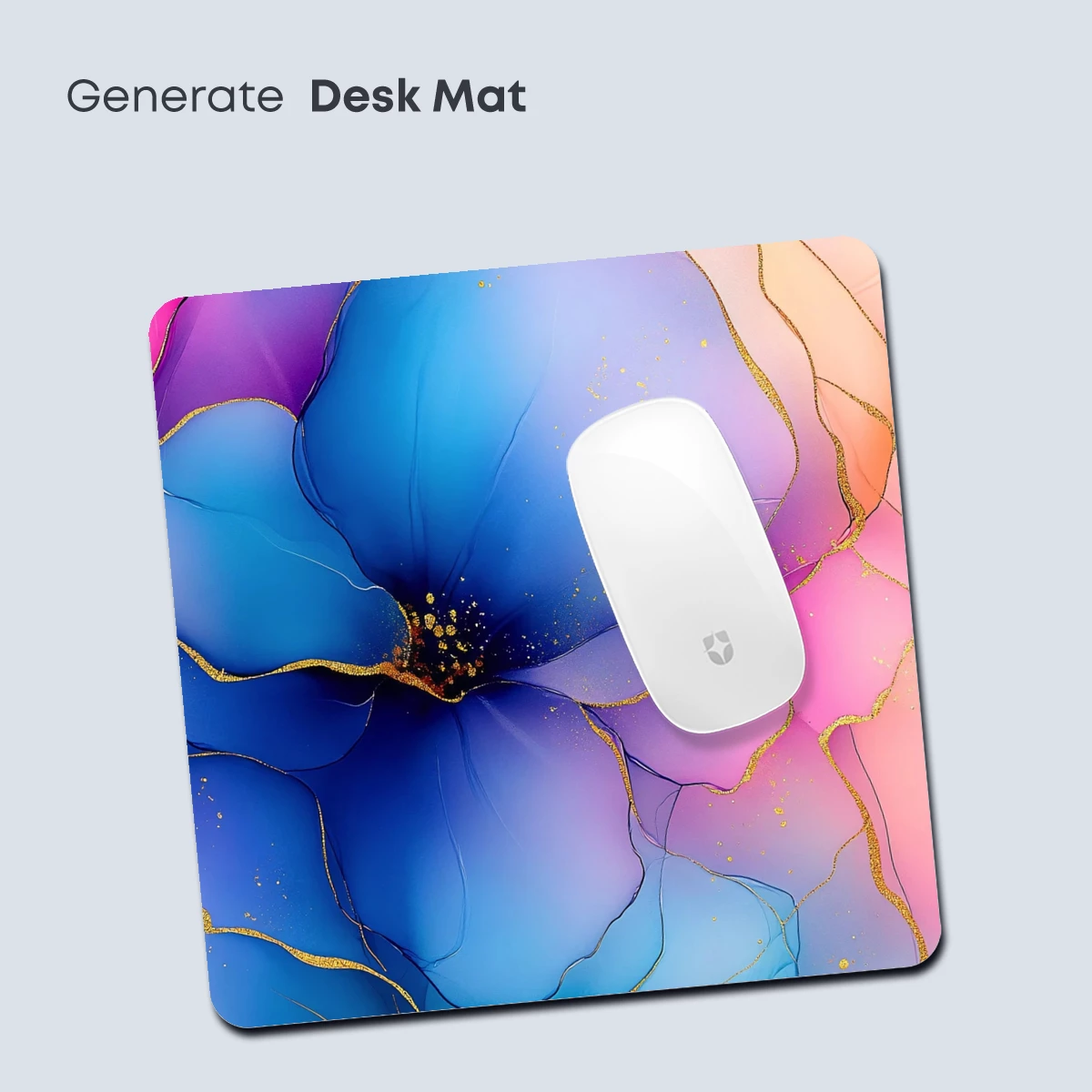 Ethereal Bloom: Blue and Pink Floral Fusion - Image 4