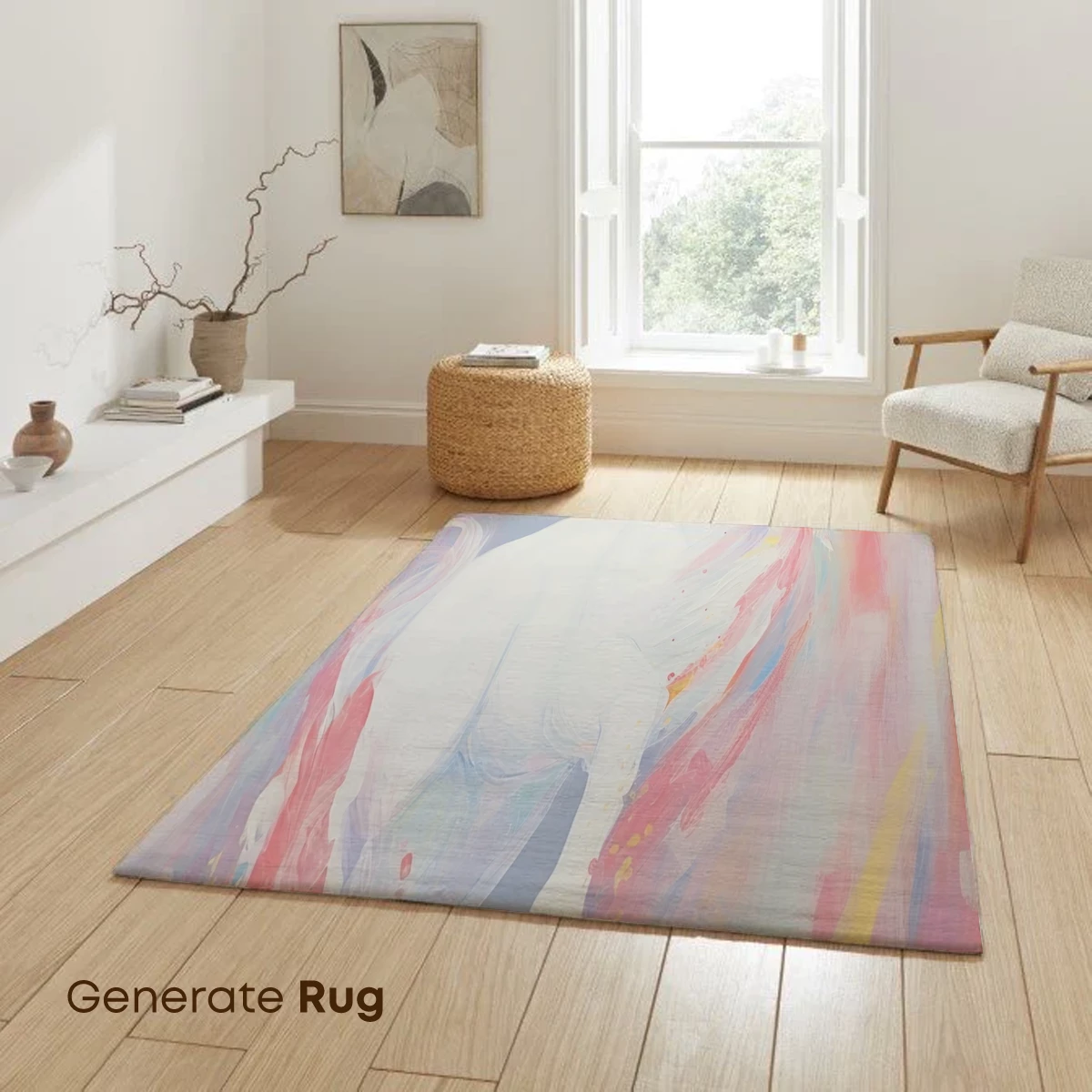 Ethereal White Horse in Abstract Rainbow Mist - Image 6