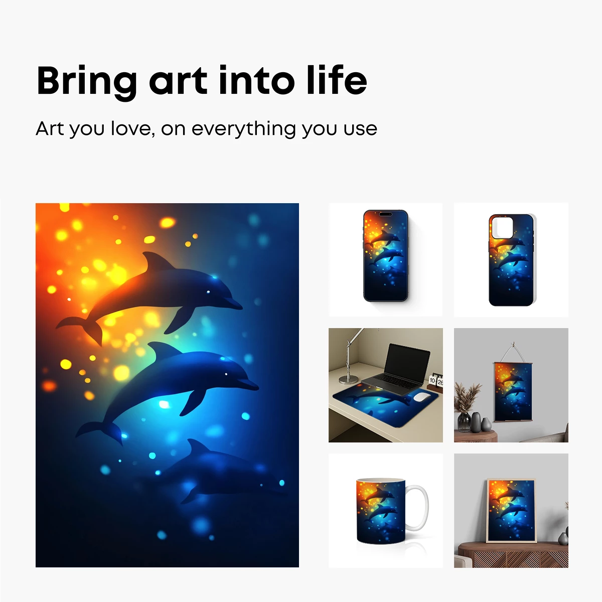 Dolphins in Twilight Glow: A Symphony of Light and Sea - Image 2