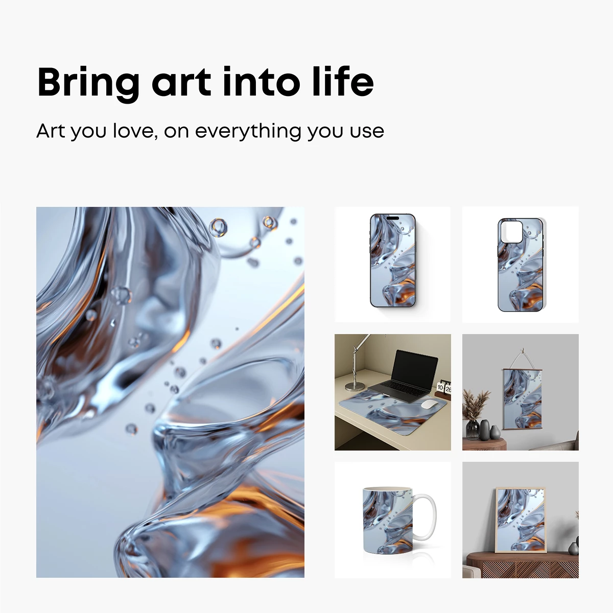 Fluid Elegance: Sculpted Glass Waves - Image 2