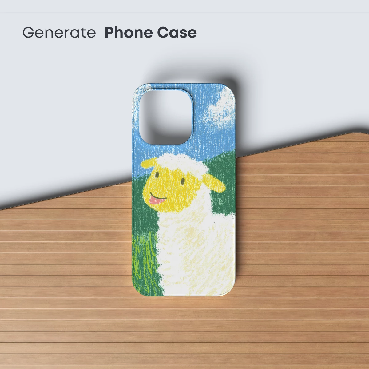 Cheerful Sheep in Pastel Paradise - Image 3