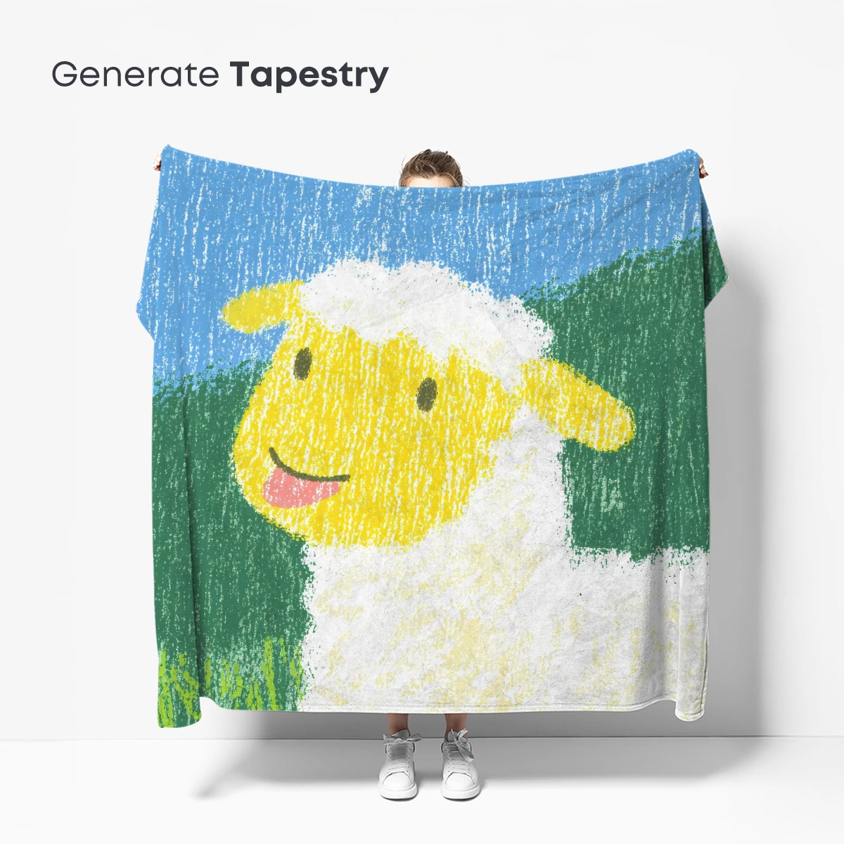 Cheerful Sheep in Pastel Paradise - Image 5