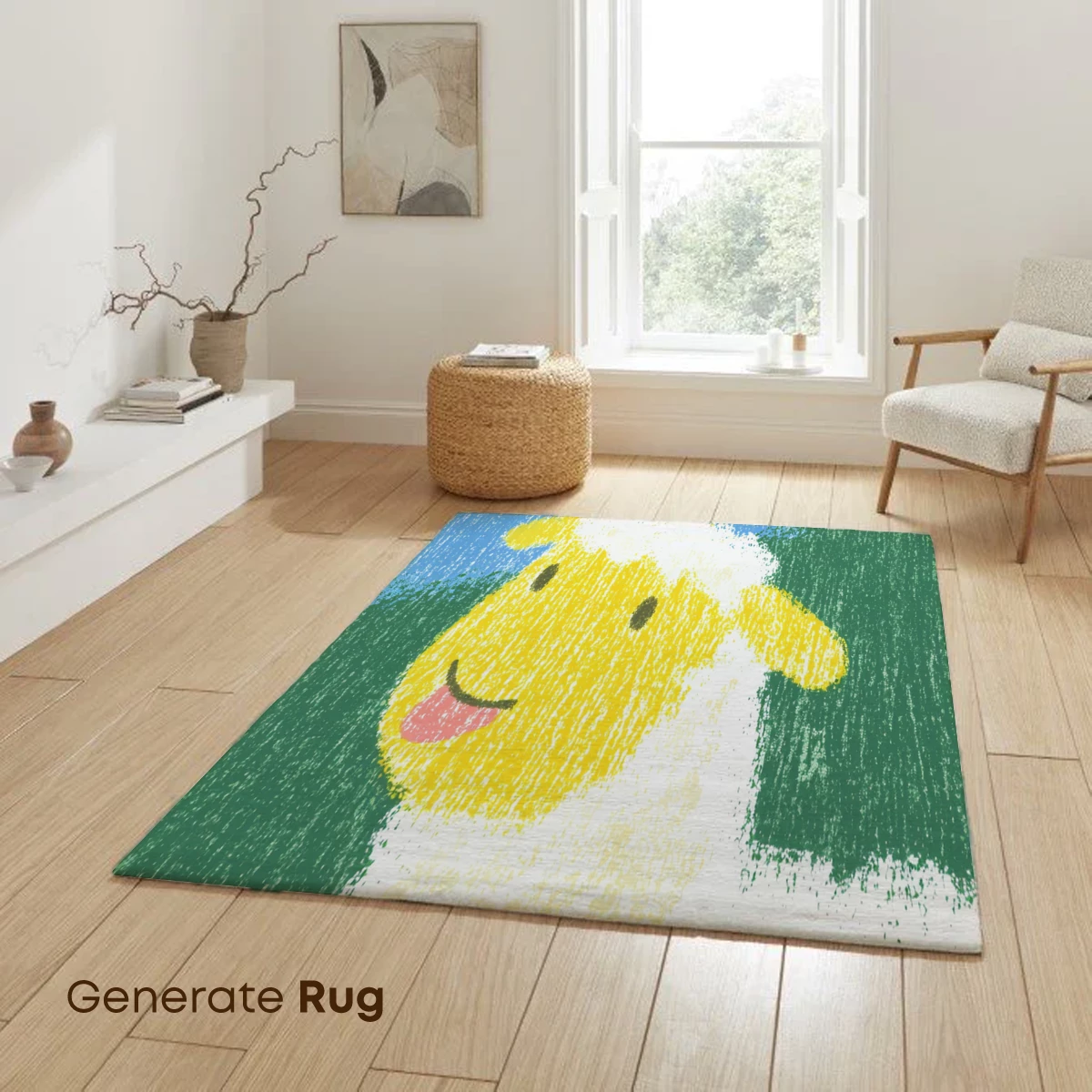 Cheerful Sheep in Pastel Paradise - Image 6