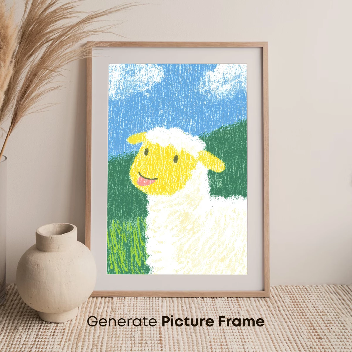 Cheerful Sheep in Pastel Paradise - Image 7