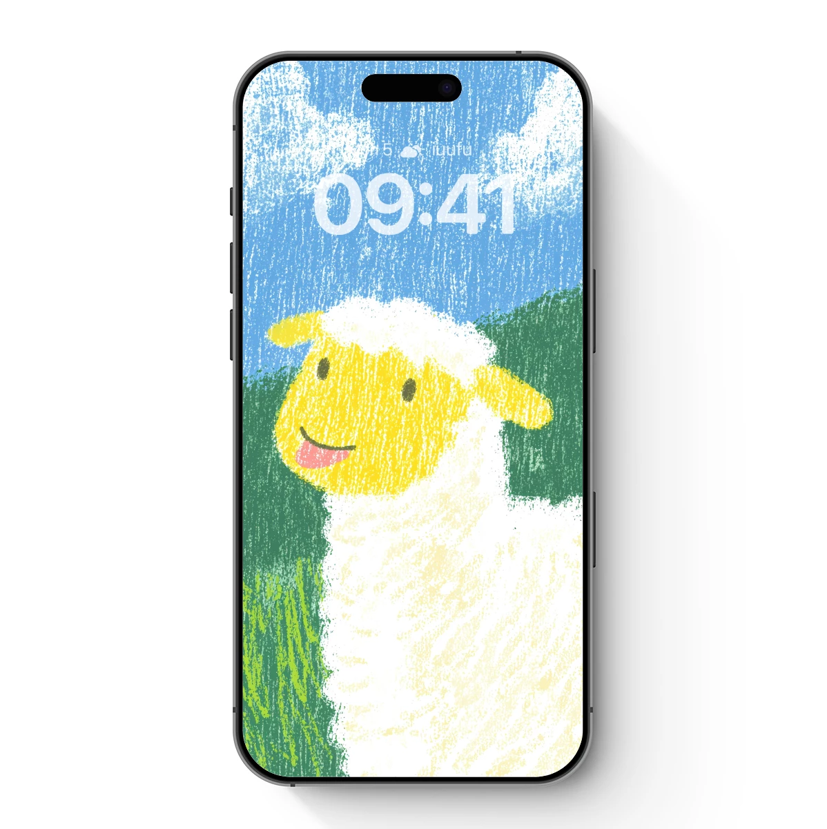 Cheerful Sheep in Pastel Paradise