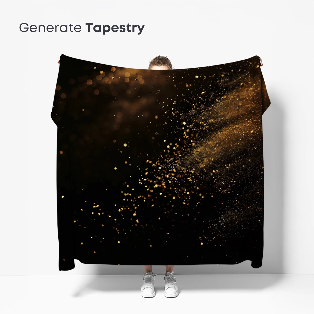 Golden Stardust Eruption: A Symphony of Light Particles - Image 5