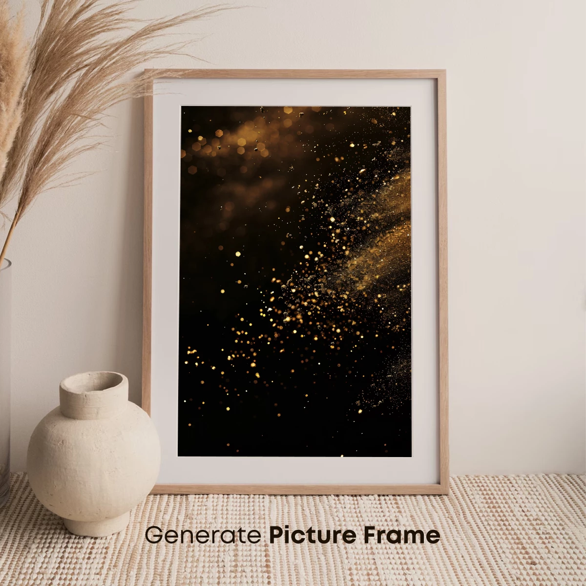 Golden Stardust Eruption: A Symphony of Light Particles - Image 7