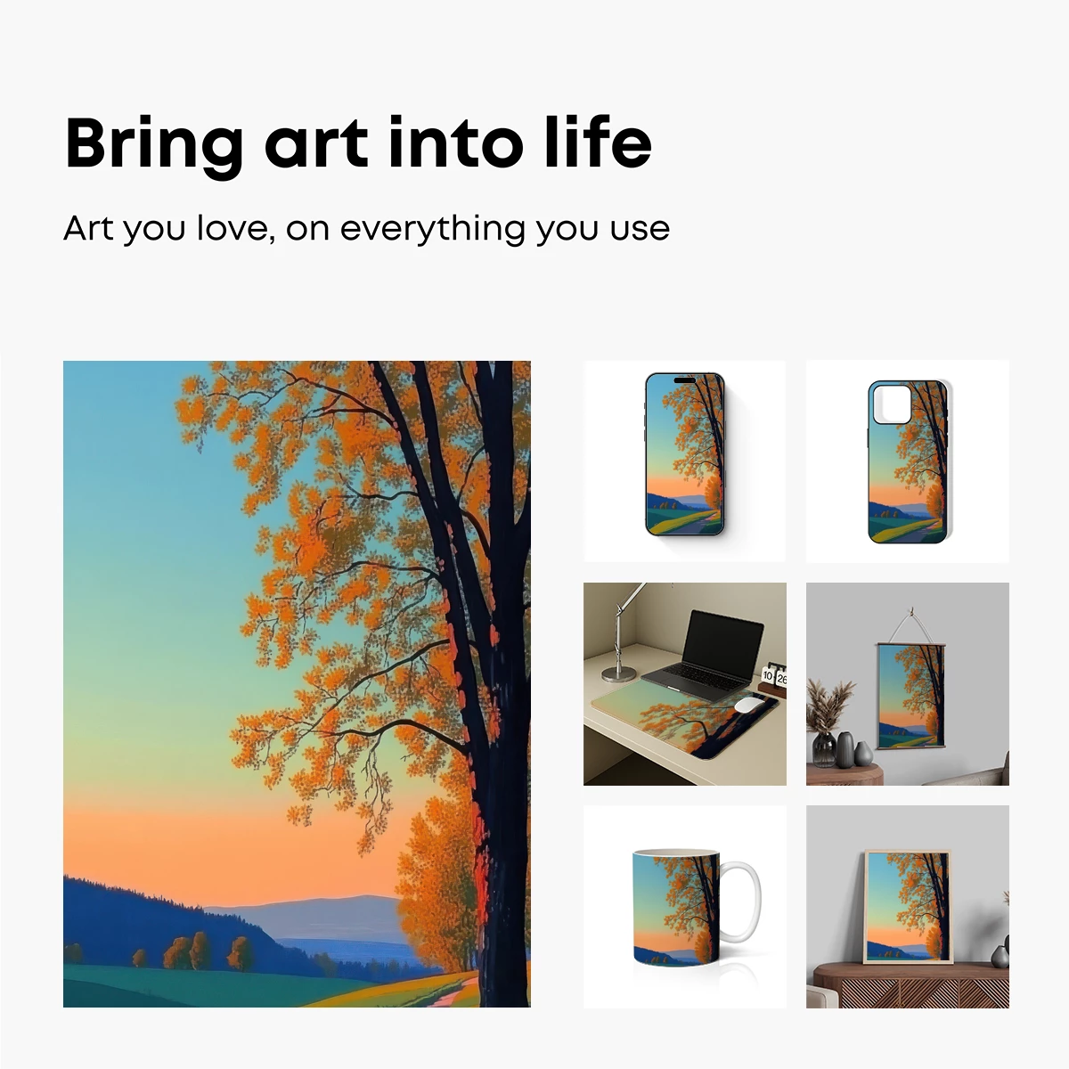 Autumn's Golden Embrace: A Serene Landscape - Image 2