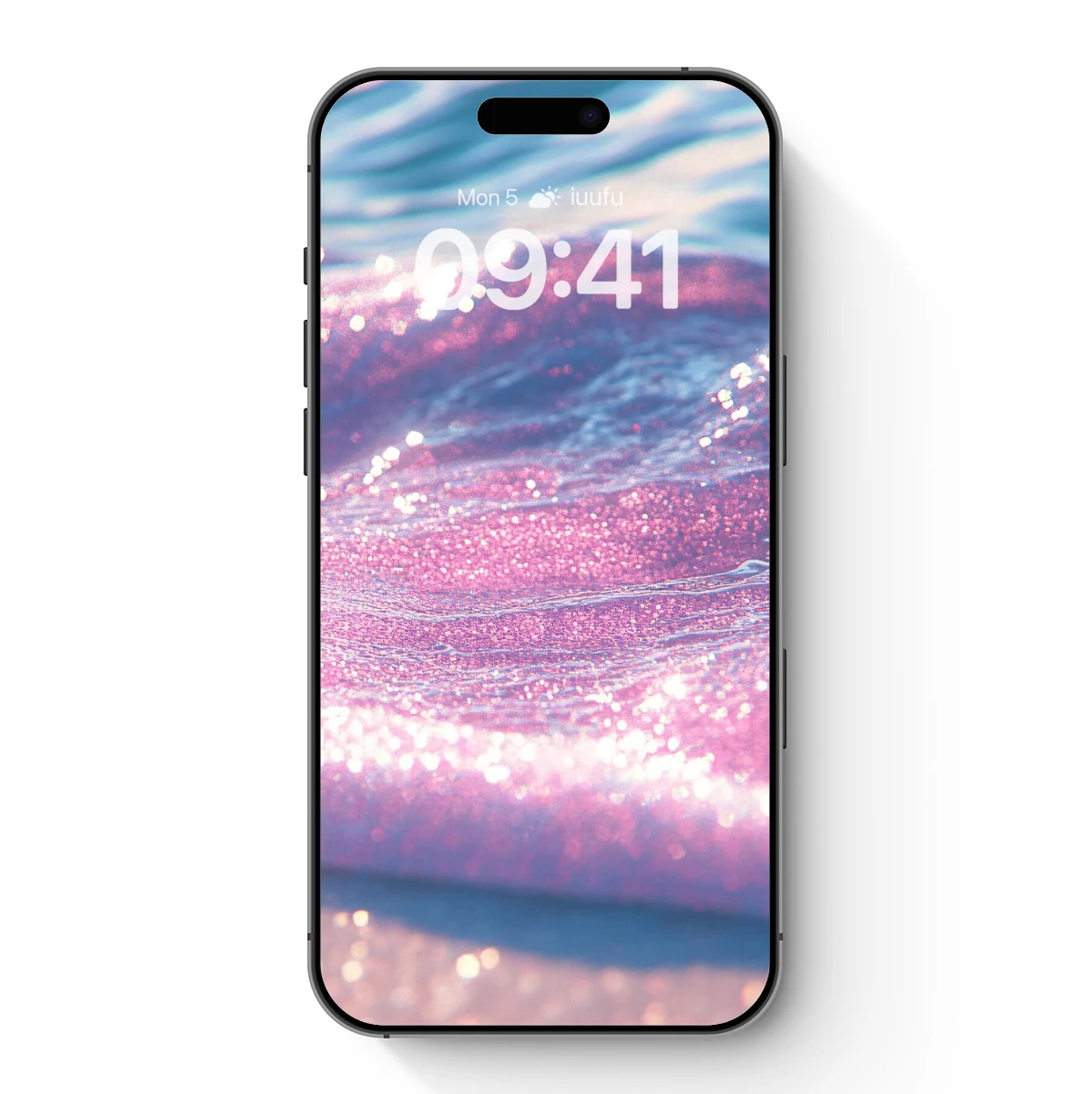 Glittering Pink Waves: Ethereal Ocean Fantasy Glittering Pink Waves: Ethereal Ocean Fantasy