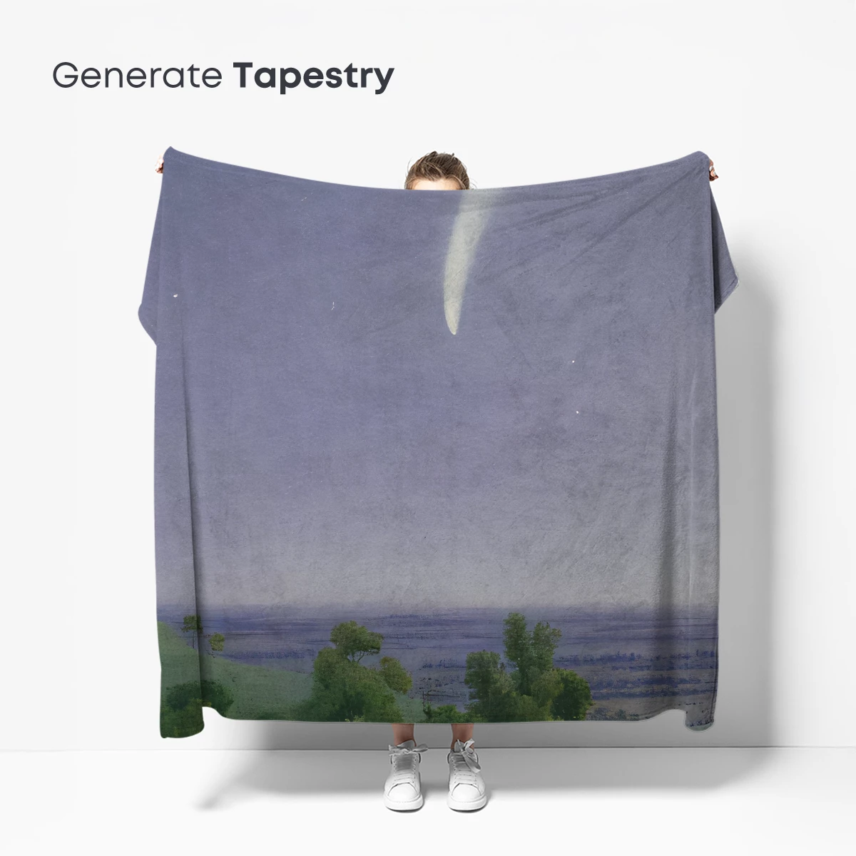 Ethereal Comet Over Verdant Hills - Image 5