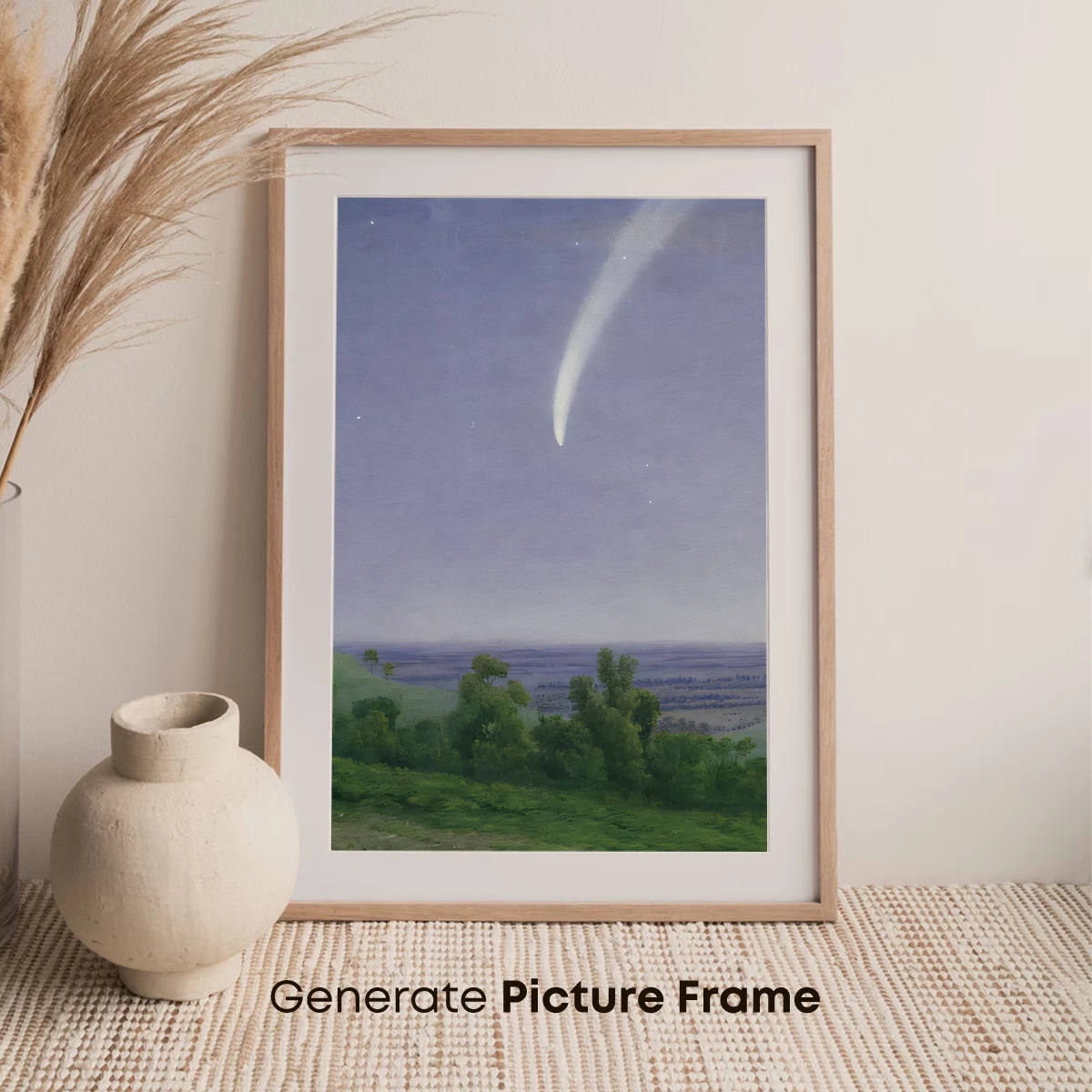 Ethereal Comet Over Verdant Hills - Image 7