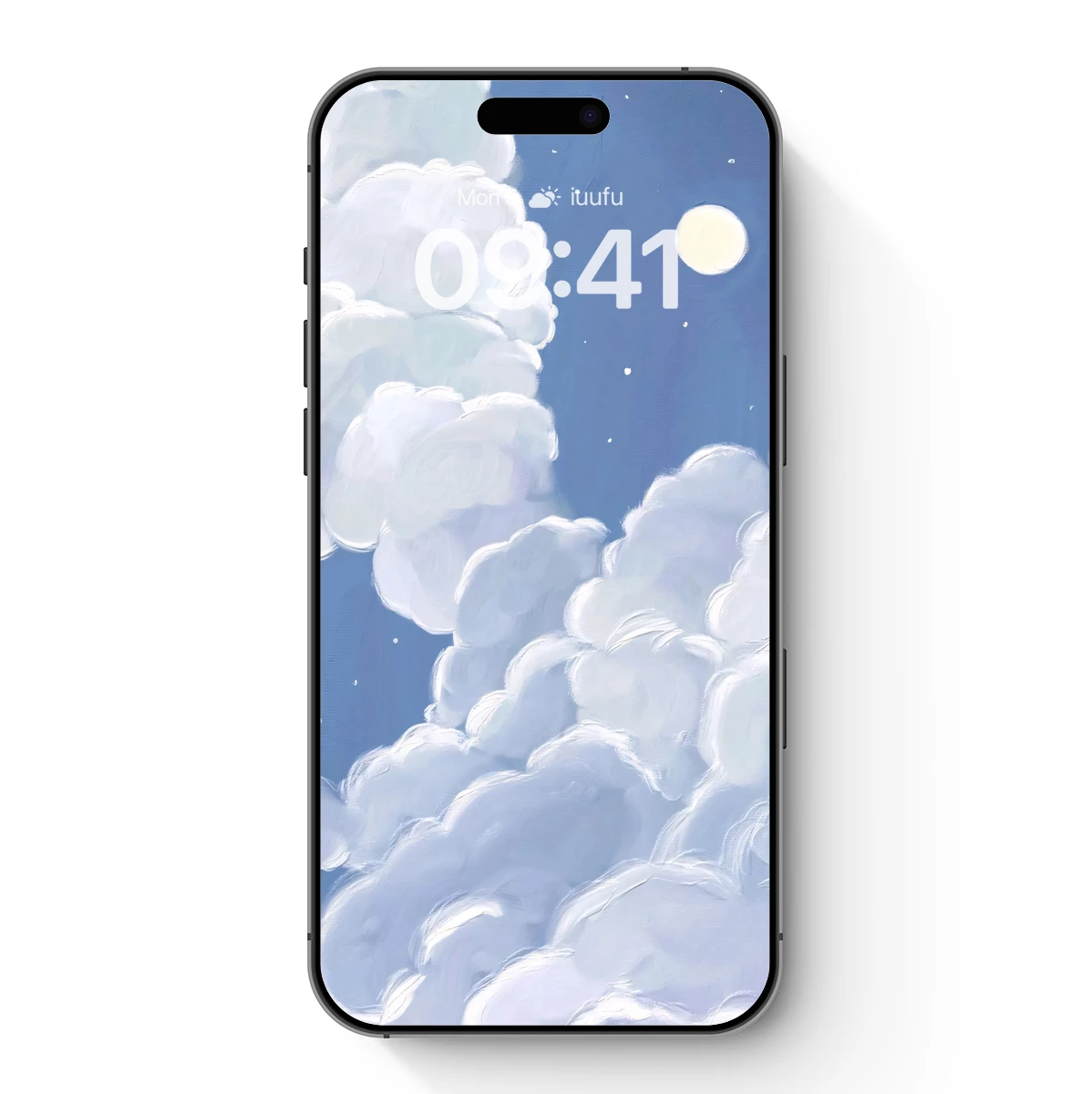 Ethereal Clouds and Moon: A Serene Sky Symphony