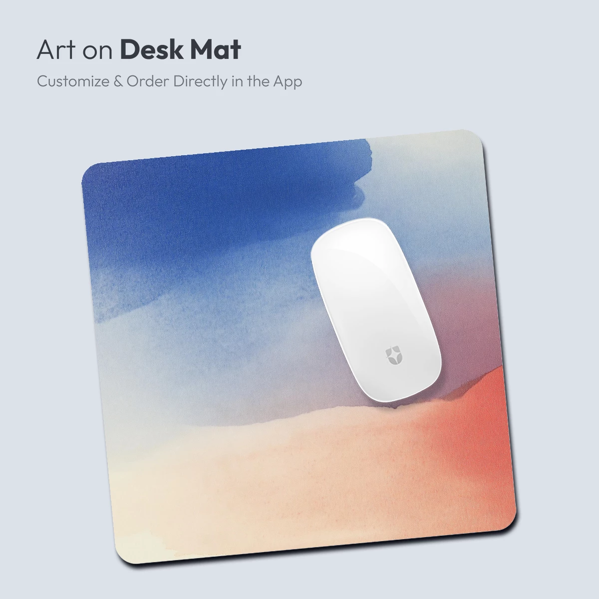 Abstract Horizon: Blue and Coral Fusion - Image 4