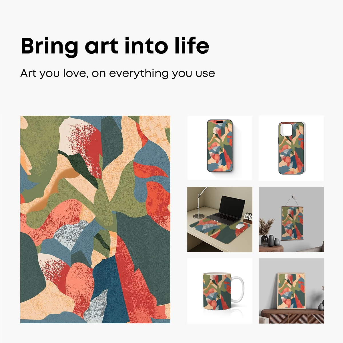 Abstract Camouflage Symphony - Image 2