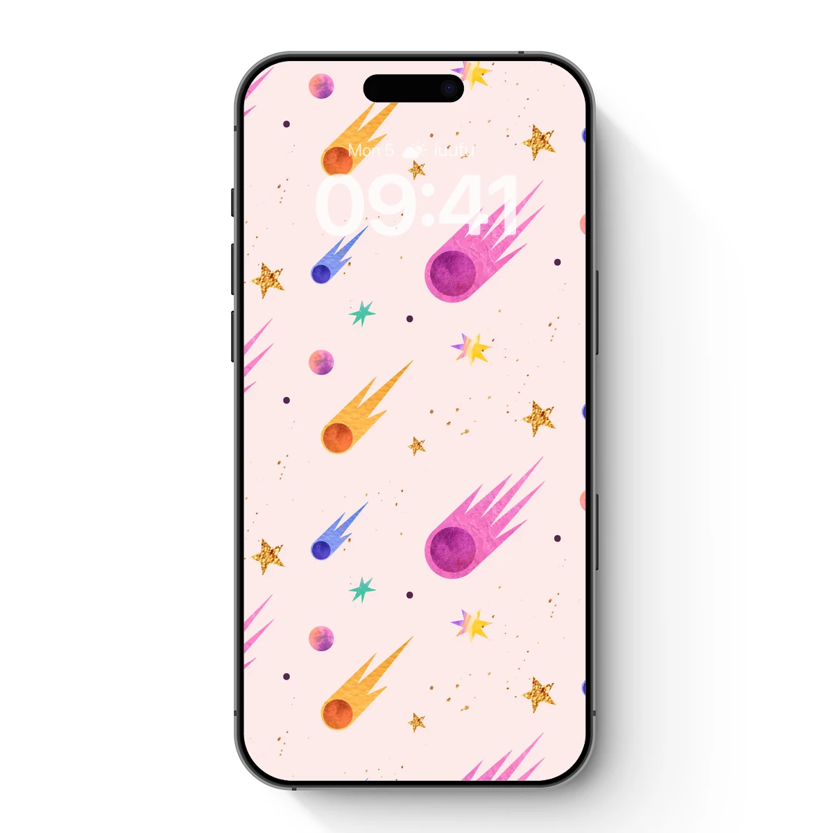 Cosmic Comet Dance: Whimsical Space Art