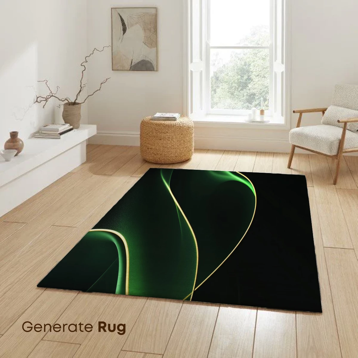 Ethereal Green Waves: Digital Abstract Flow - Image 6