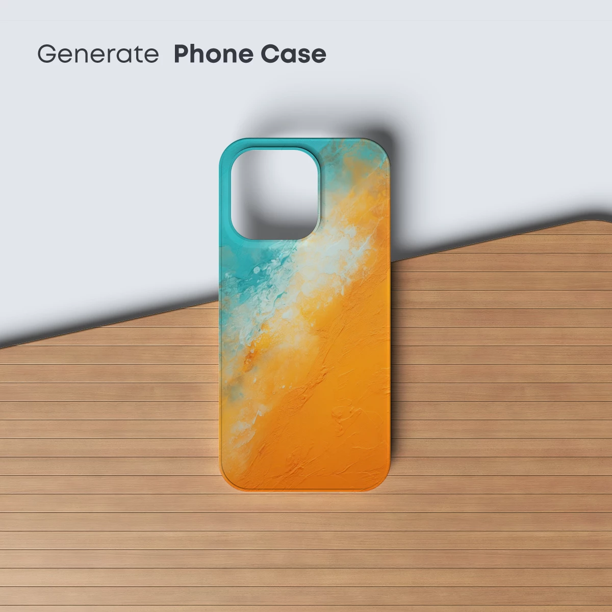 Abstract Turquoise and Orange Fusion - Image 3