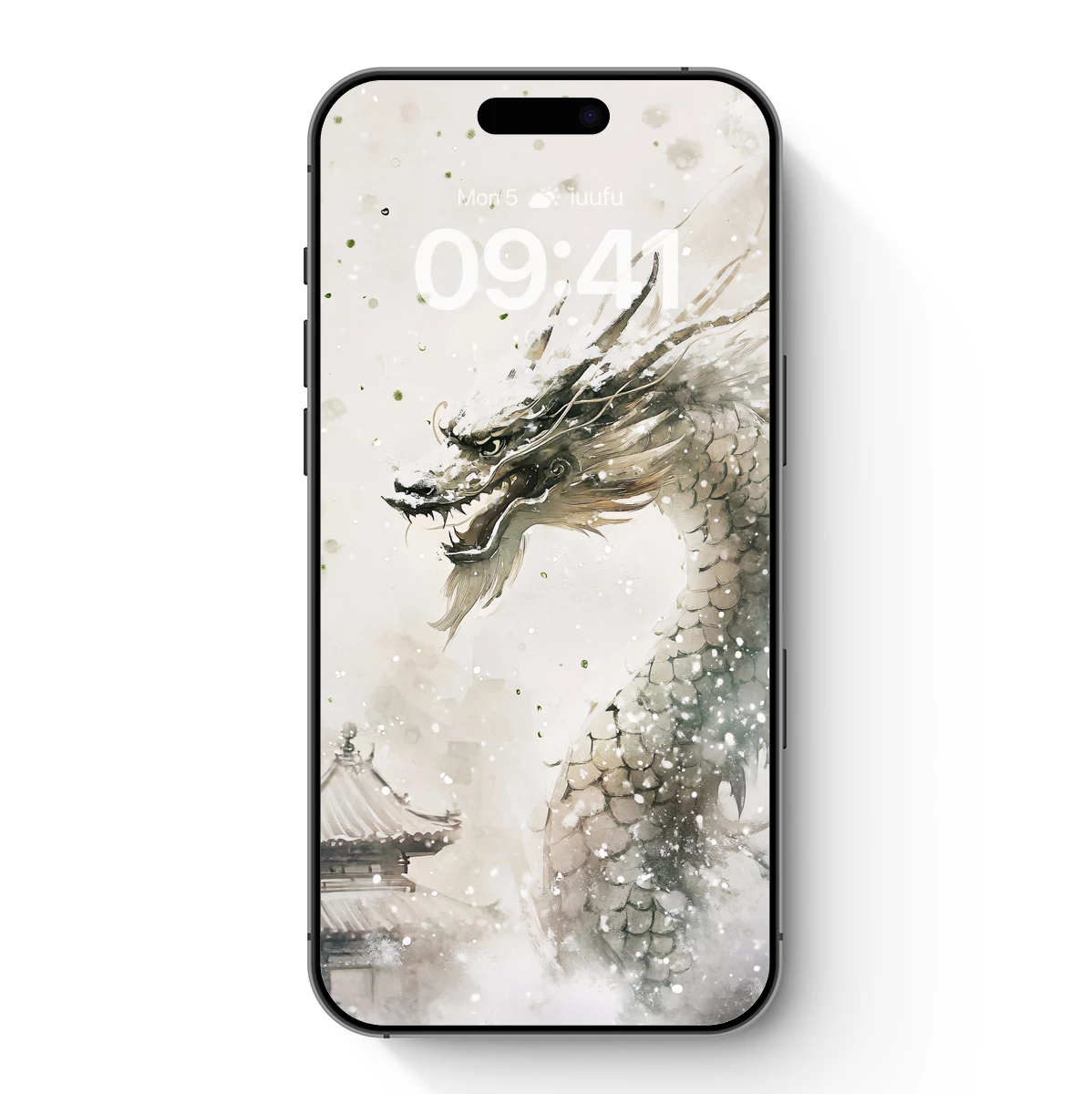 Ethereal Dragon in Snowfall