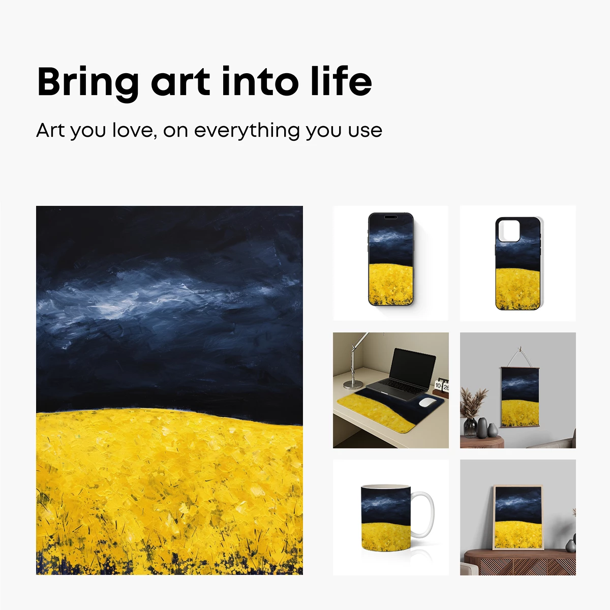 Golden Fields Under Midnight Sky - Image 2