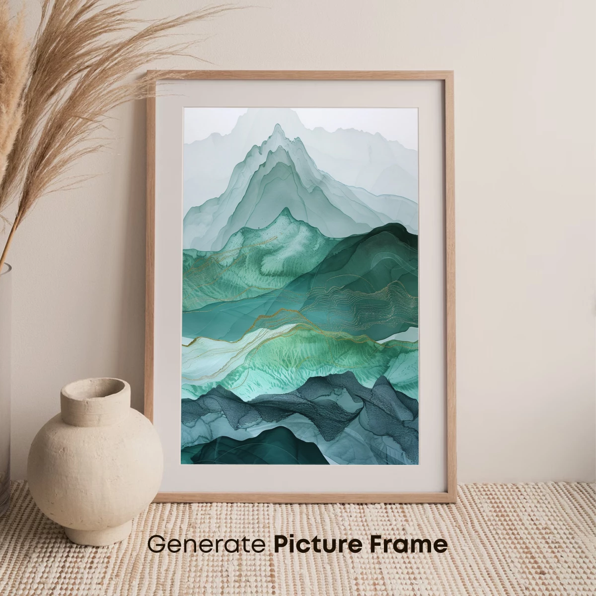Ethereal Mountain Layers: A Watercolor Odyssey - Image 7