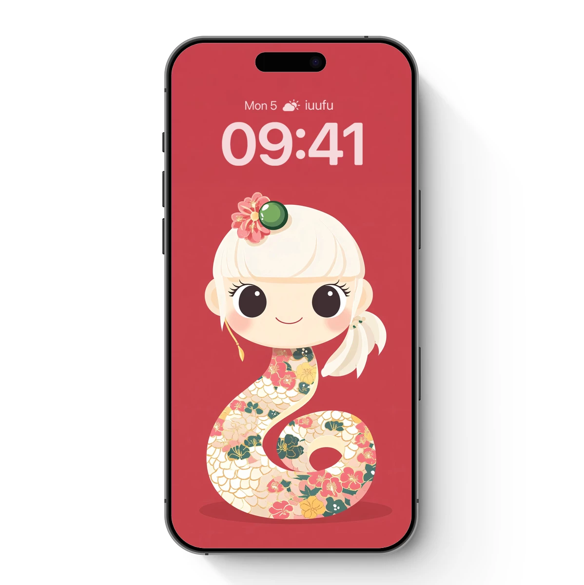 Charming Serpent Spirit: Floral Fantasy Art