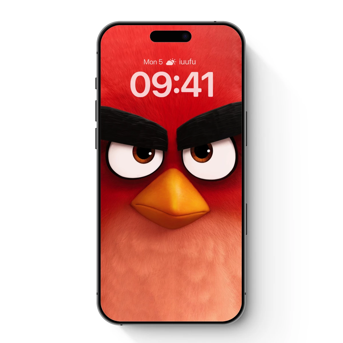 Furious Red Bird: Angry Eyes and Bold Feathers