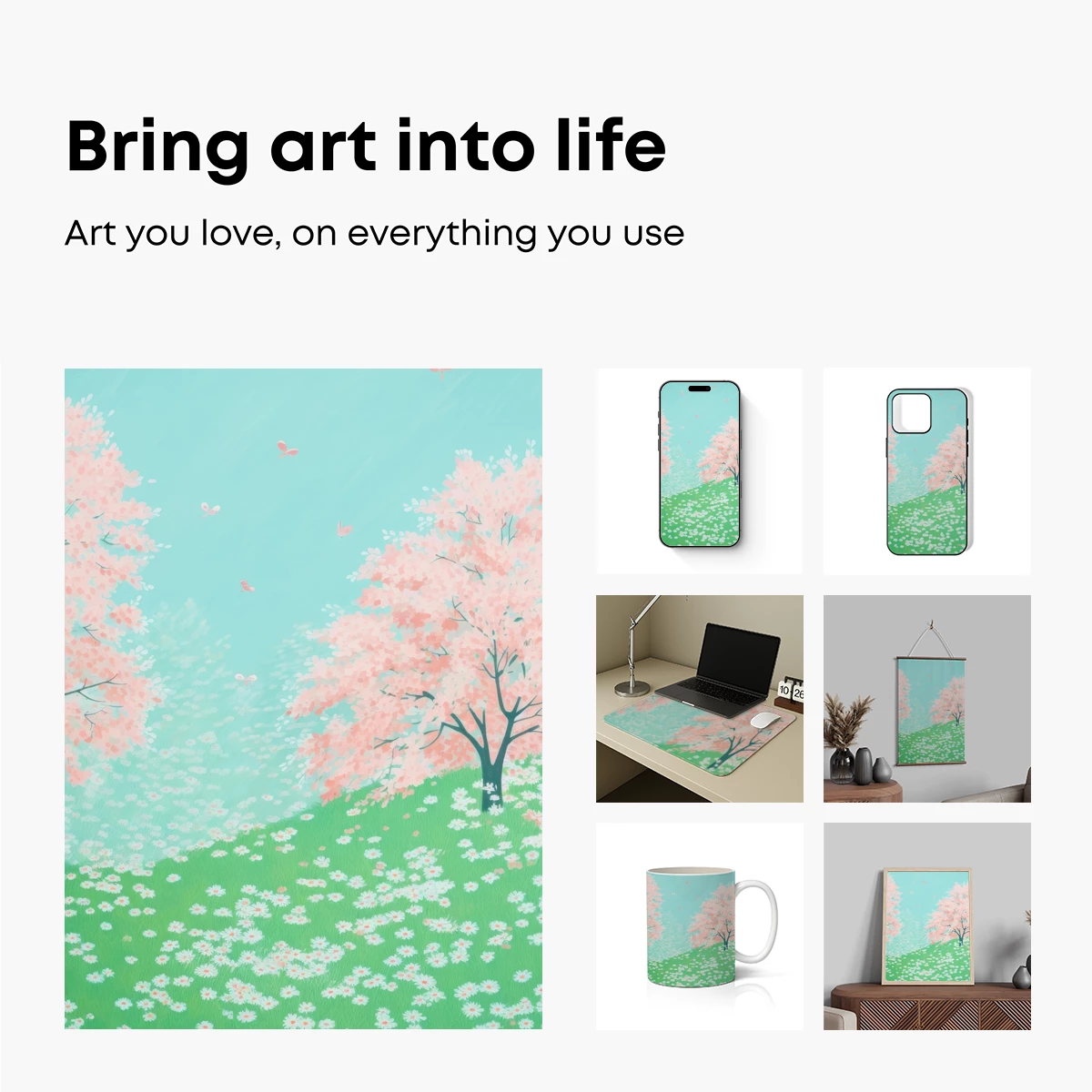 Cherry Blossom Serenity: A Pastel Dreamland - Image 2