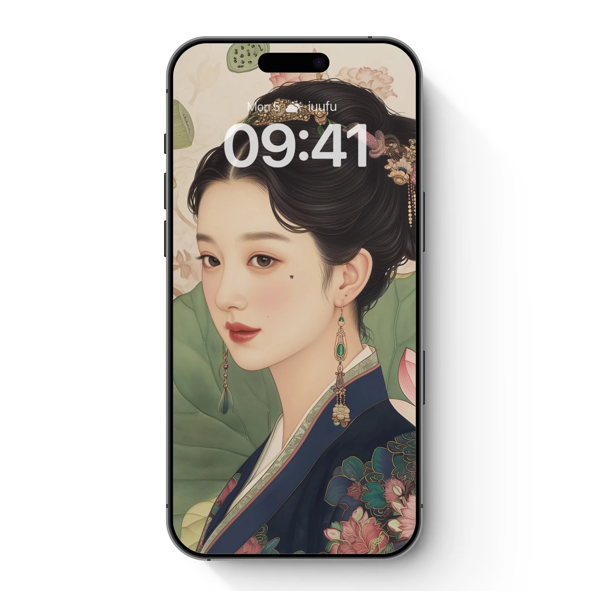 Elegant Lotus Muse: Traditional Beauty in Bloom