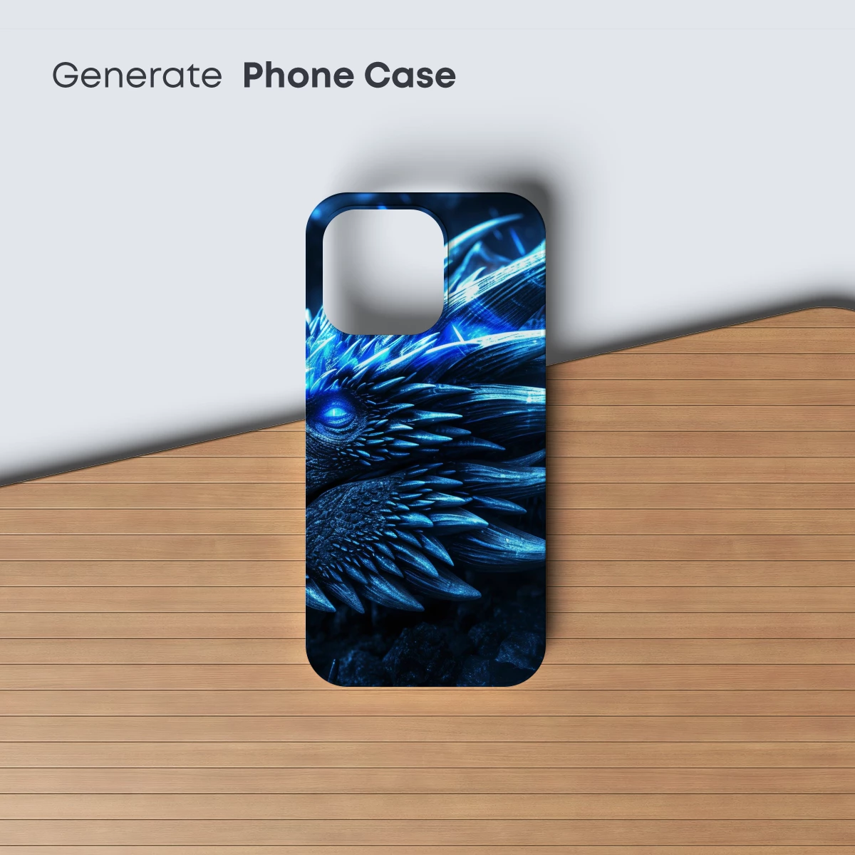 Ethereal Dragon: Blue-Glowing Scales and Mystic Eyes - Image 3