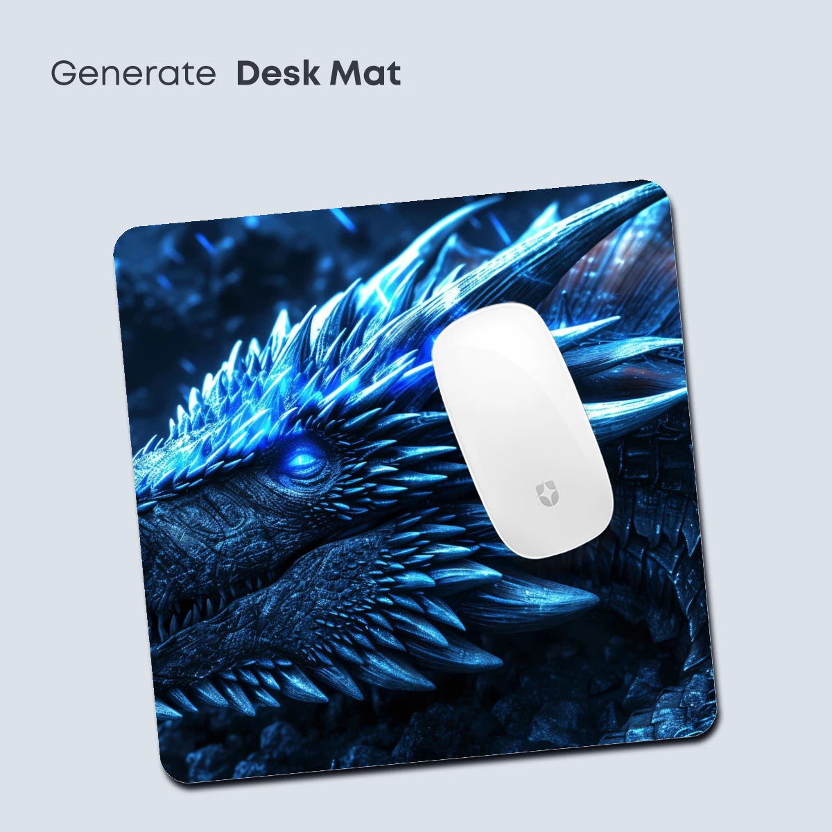 Ethereal Dragon: Blue-Glowing Scales and Mystic Eyes - Image 4