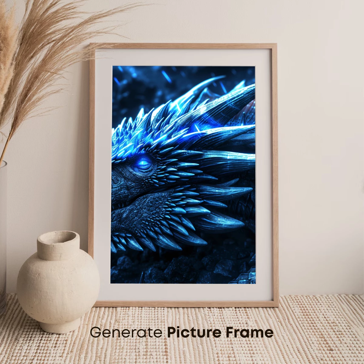 Ethereal Dragon: Blue-Glowing Scales and Mystic Eyes - Image 7