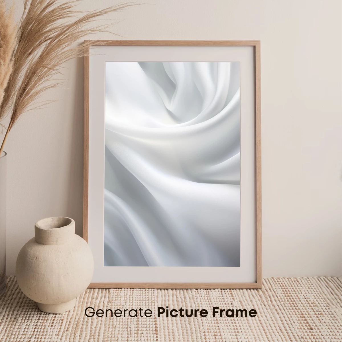 Elegant Silk Whisper: Soft Drapes in White - Image 7