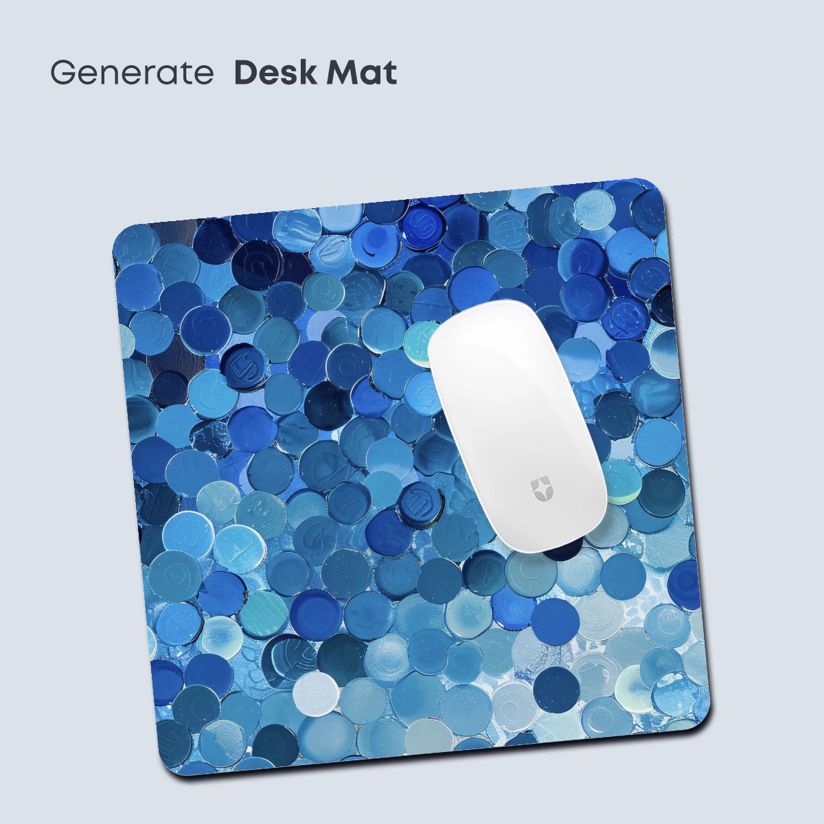 Blue Mosaic Symphony: Oceanic Circles - Image 4