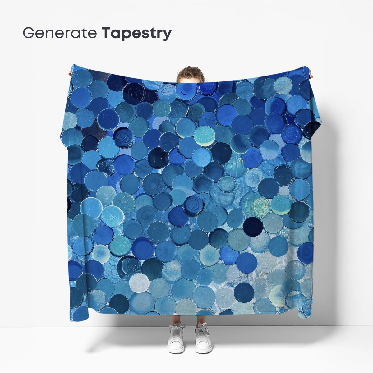 Blue Mosaic Symphony: Oceanic Circles - Image 5