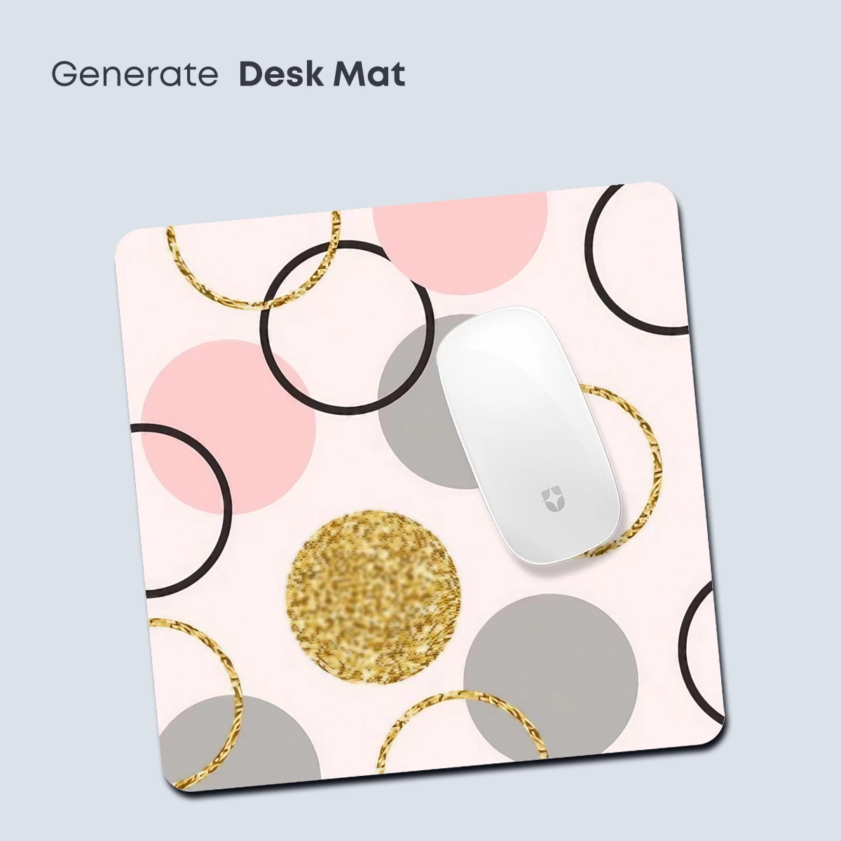 Golden Gleam and Pastel Dots: Modern Geometric Harmony - Image 4