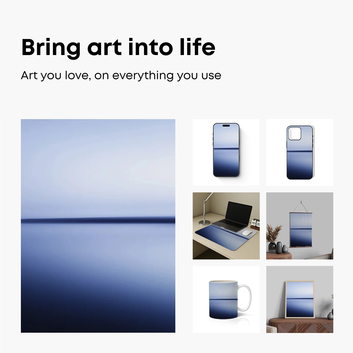 Horizon Haze: A Minimalist Ocean Calm - Image 2