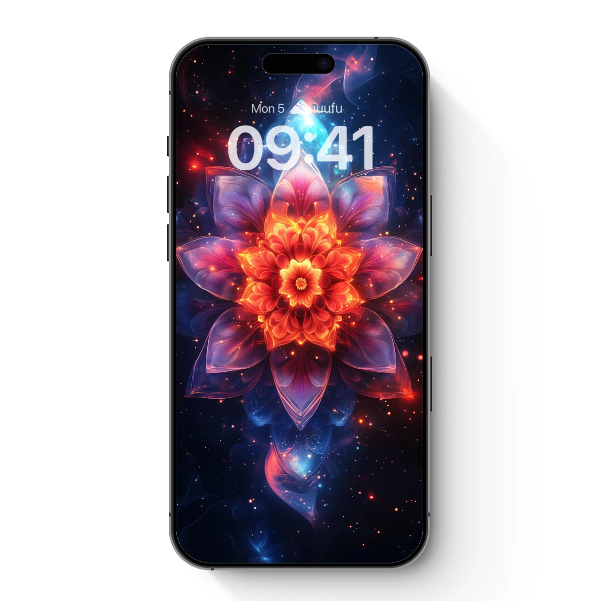 Cosmic Lotus Bloom: A Symphony of Light and Color