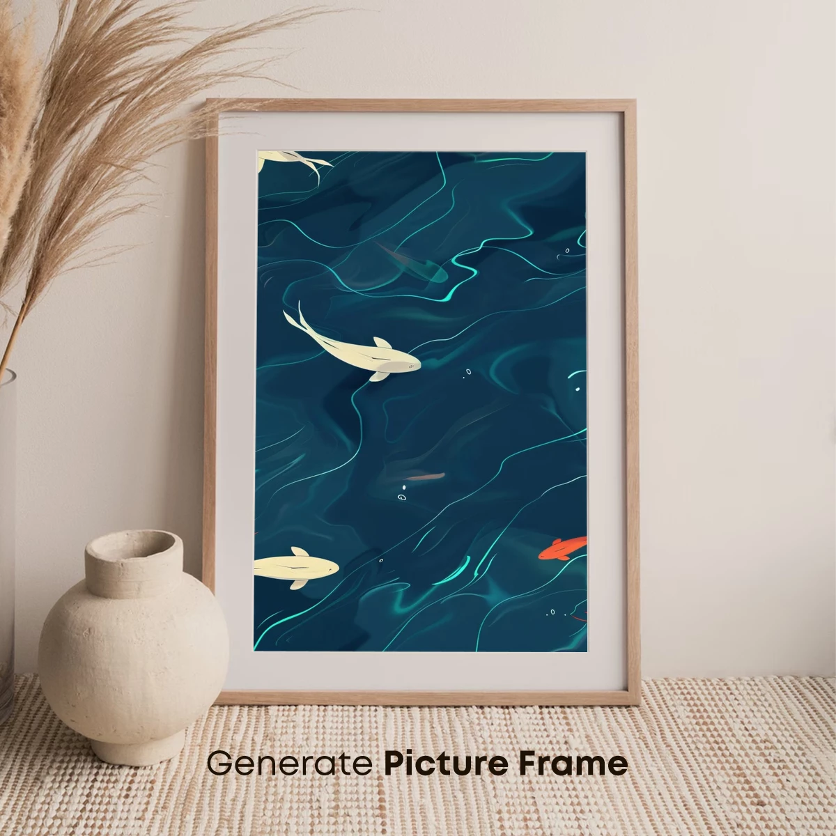 Koi Odyssey: Abstract Aquatic Elegance - Image 7