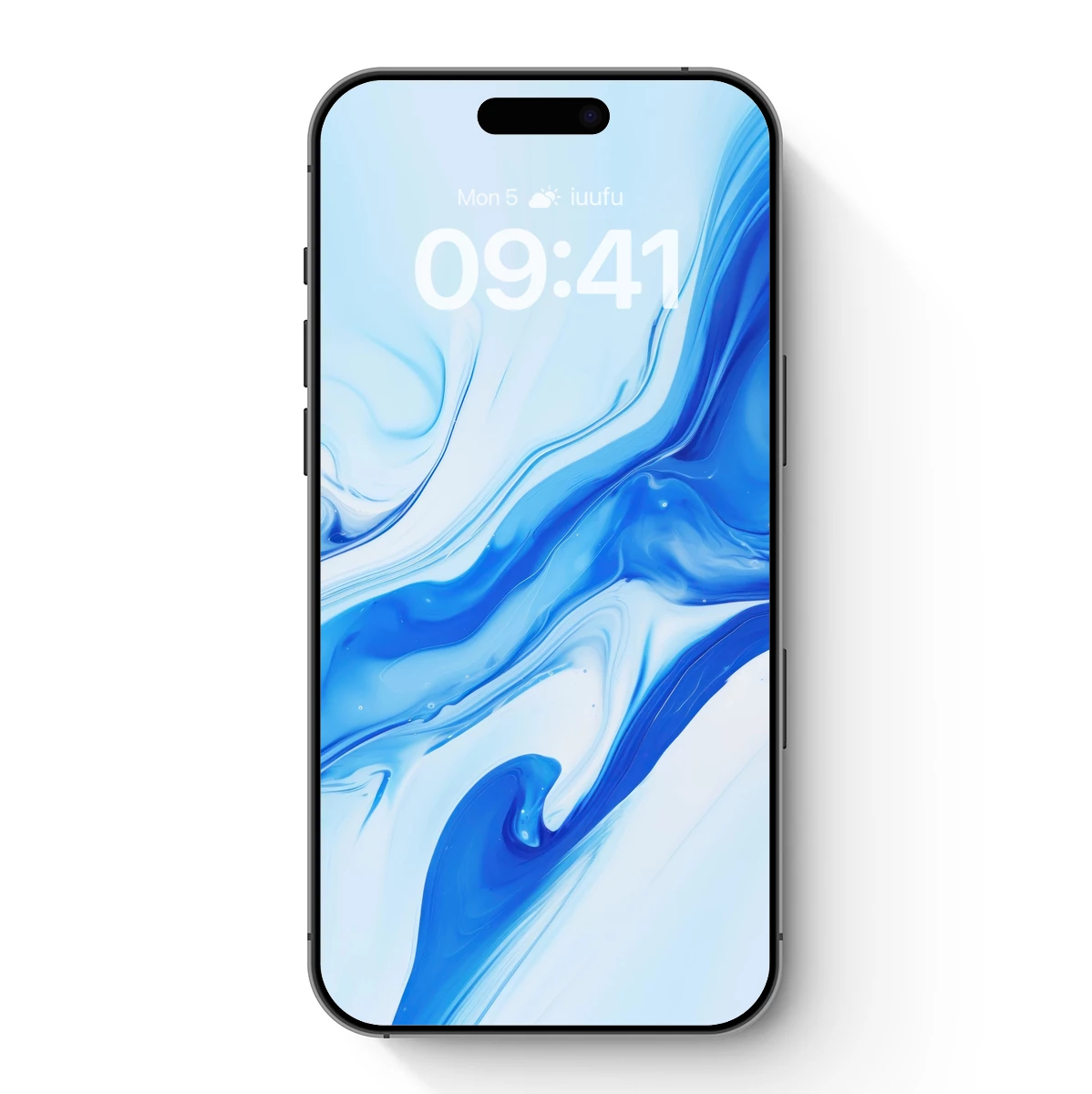 Ethereal Blue Swirls: Abstract Fluid Art